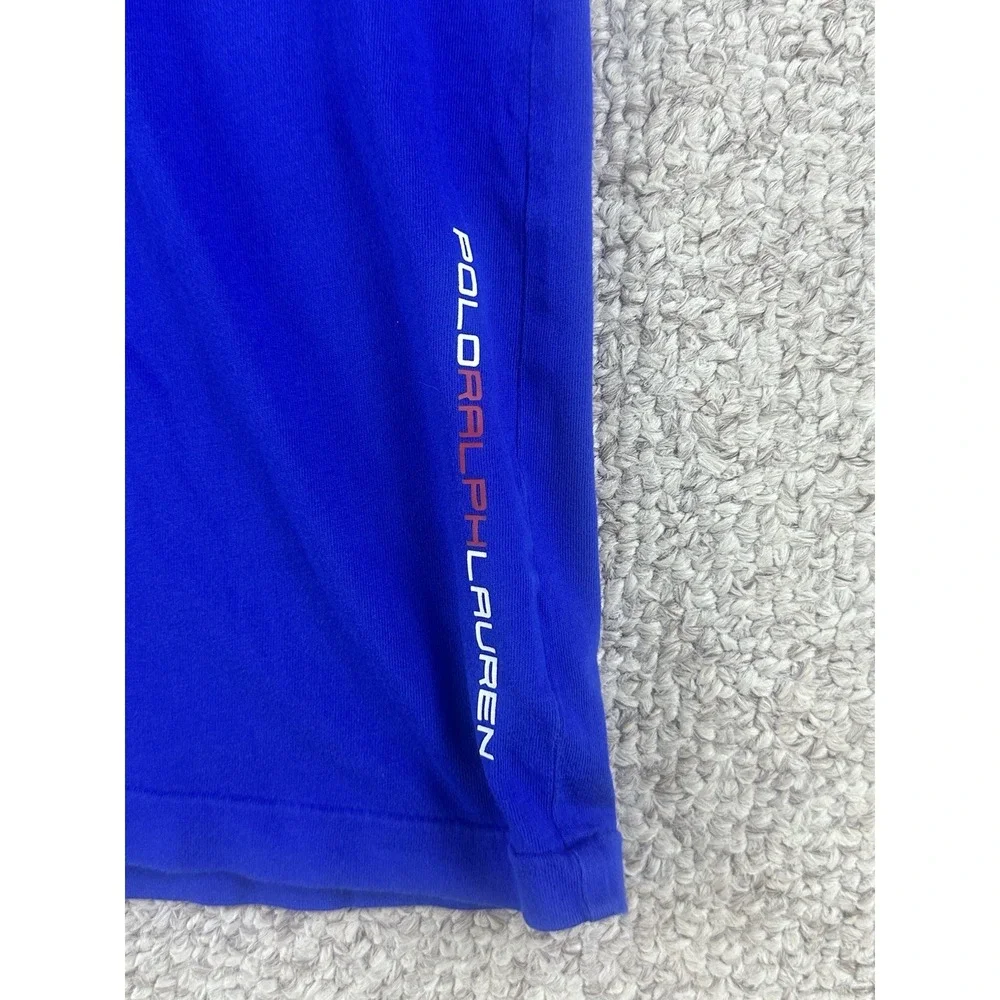 Polo Ralph Lauren Sailing Team Spell Out Tshirt Men's Size LT Blue Ocean Water